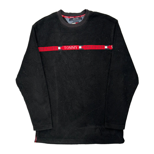 Tommy Jeans Spellout Fleece - Small Black Polyester