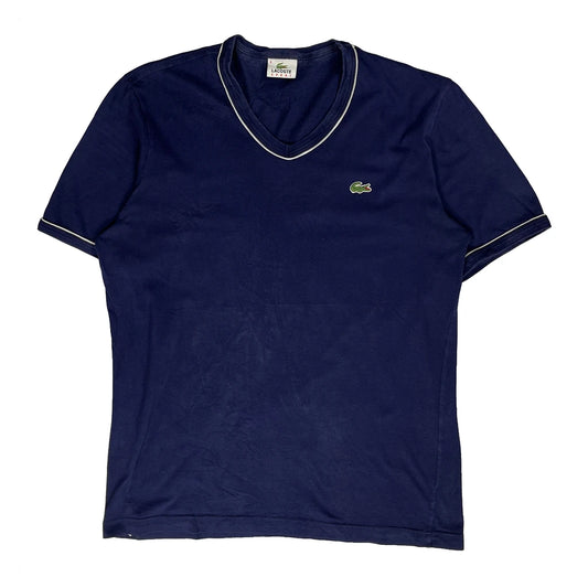 Vintage Lacoste T-Shirt - Medium Blue Cotton
