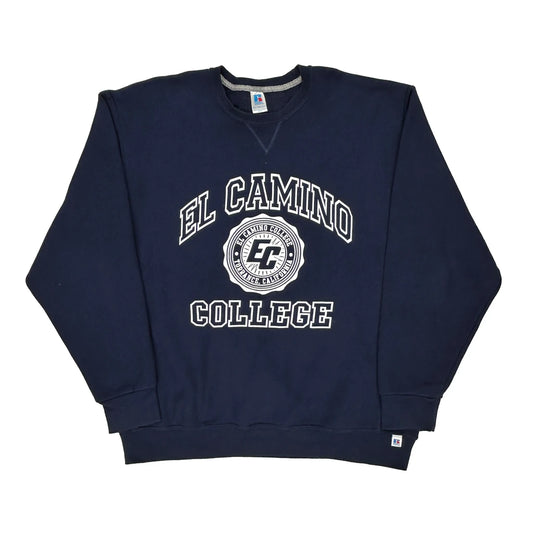 El Camino College Russell Athletic College Sweatshirt - 2XL Navy Cotton Blend