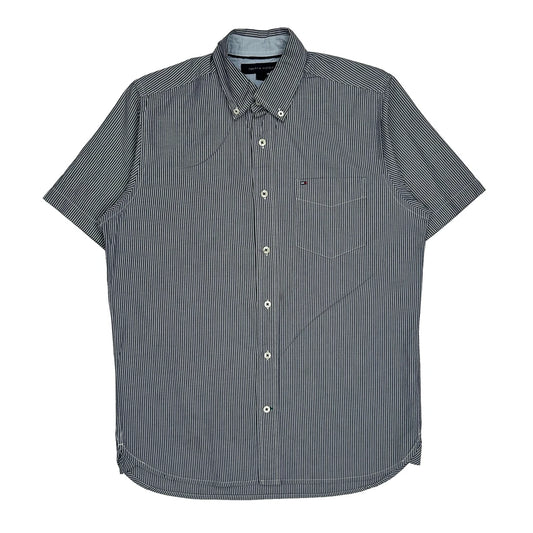 Tommy Hilfiger Striped Short Sleeve Shirt - XS Blue Cotton