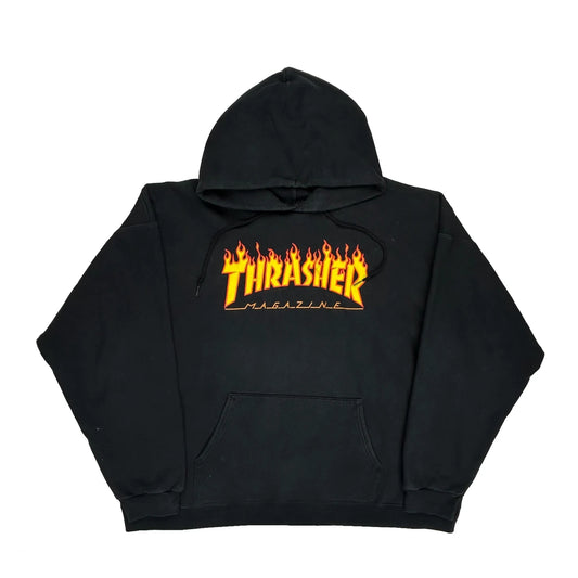 Thrasher Graphic Hoodie - XL Black Cotton