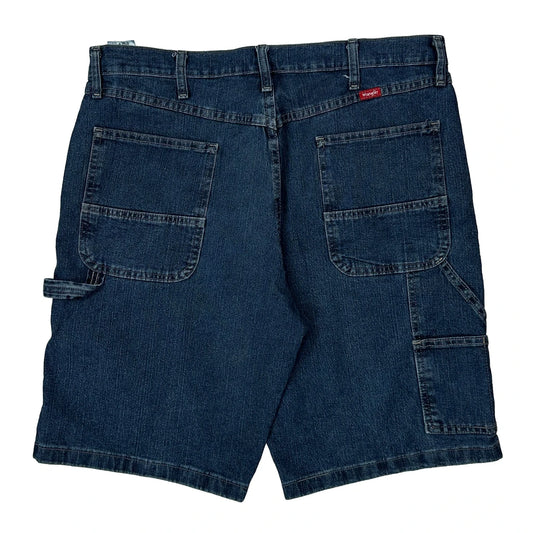 Vintage Wrangler Carpenter Shorts - 36W 10L Blue Cotton