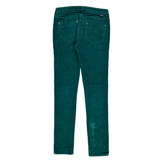 Patagonia Skinny Fit Cord Trousers - 26″ Waist Green Cotton