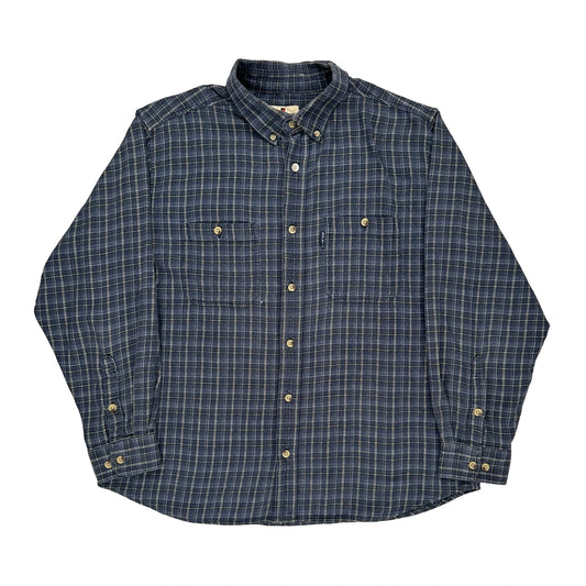 Woolrich Checked Shirt - XL Blue Cotton