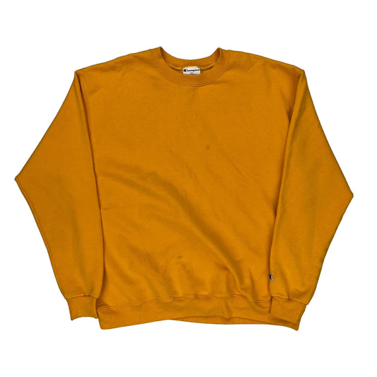 Champion Sweatshirt - XL Yellow Cotton