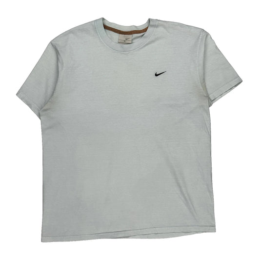 Nike T-Shirt - Medium White Cotton