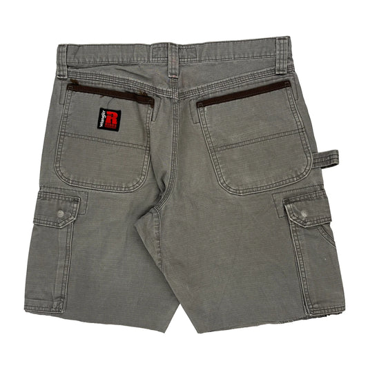 Wrangler Cargo Carpenter Shorts - 33W 10L Grey Cotton