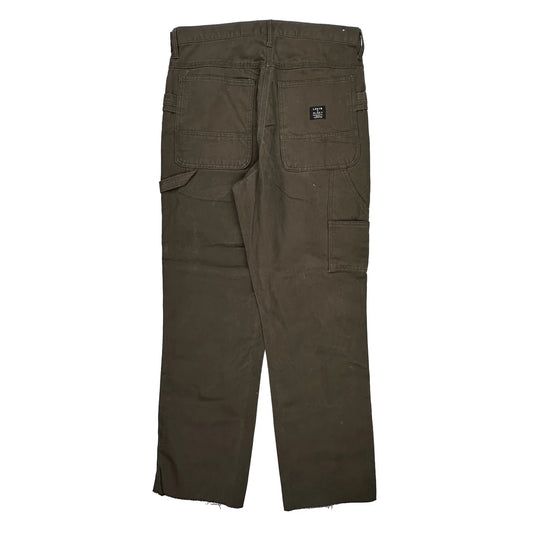 Unbranded Double Knee Carpenter Trousers - 34W 32L Brown Cotton