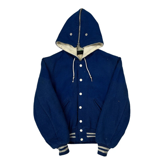 Age 10 Delong Varsity Jacket - XS Blue Wool