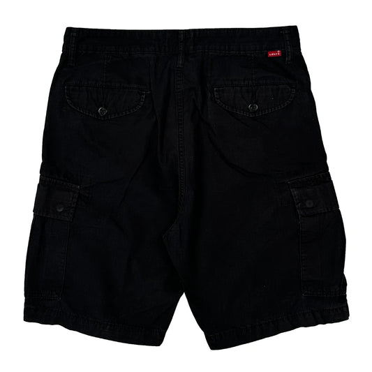 Vintage Levis Cargo Shorts - 32W 10L Black Cotton