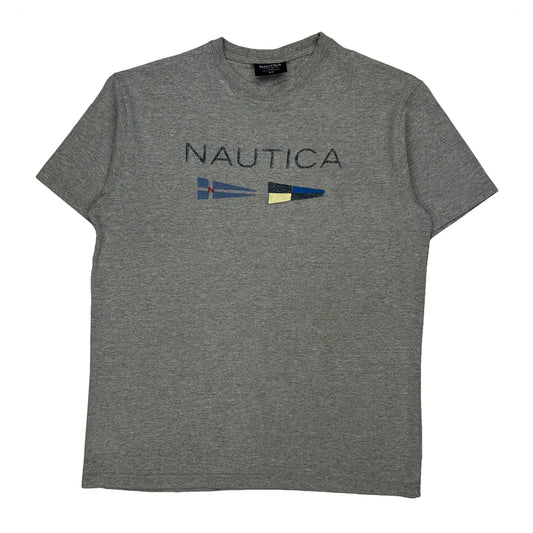 Nautica T-Shirt - Small Grey Cotton