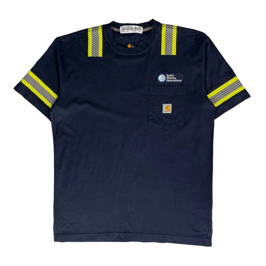 Carhartt T-Shirt - Large Navy Cotton