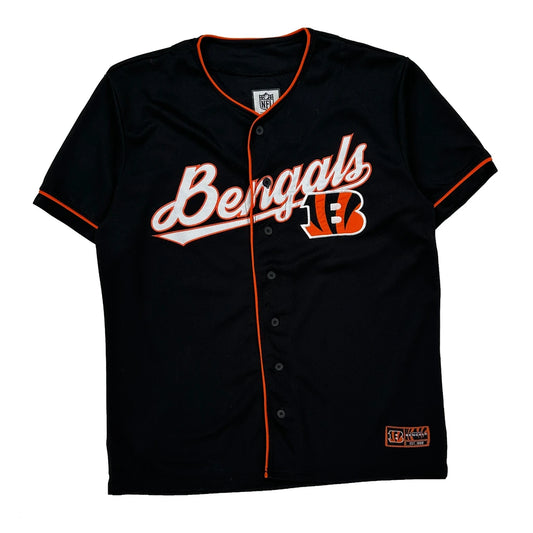 Vintage Bengals Nfl Jersey - Medium Black Polyester