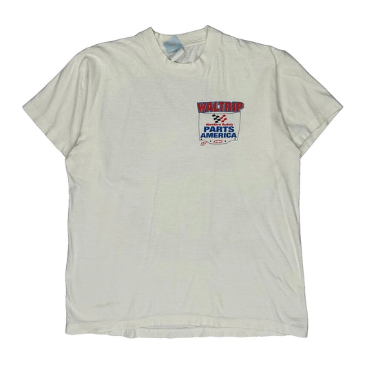 Vintage Nascar Fruit Of The Loom Graphic T-Shirt - Large White Cotton