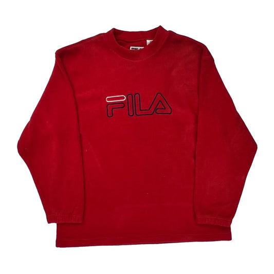 Fila Spellout Fleece - Large Red Polyester