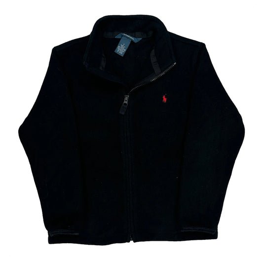 Vintage Age 6 Polo By Ralph Lauren Fleece Jacket - Small Black Polyester