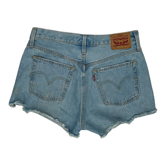 Levis Denim Shorts - 30W UK 10 Light Wash Cotton