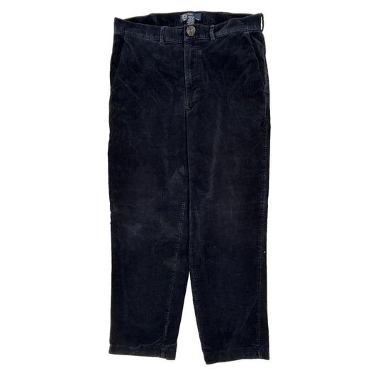 Polo By Ralph Lauren Cord Trousers - 32W 28L Navy Cotton