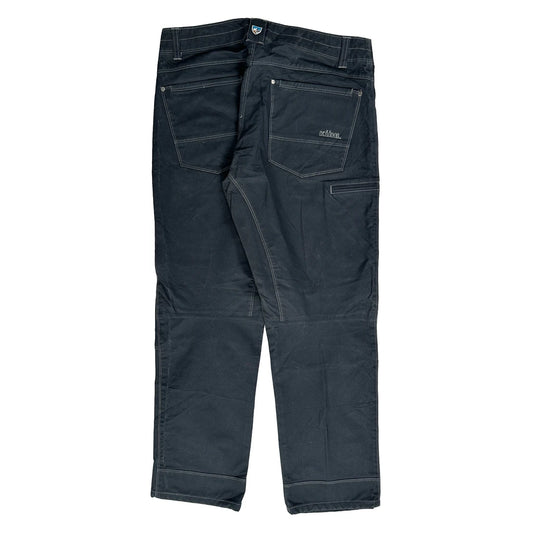 Vintage Kuhl Double Knee Trousers - 34W 30L Black Cotton
