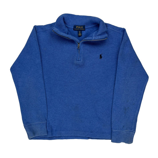 Age 8 Polo By Ralph Lauren 1/4 Zip - Small Blue Cotton
