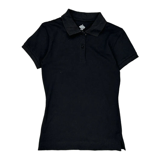 Dickies Polo Shirt - Small Black Cotton Blend
