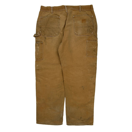 Carhartt Double Knee Carpenter Trousers - 35W 31L Brown Cotton
