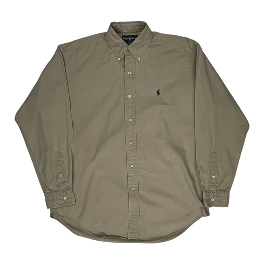 Blake Ralph Lauren Shirt - Medium Khaki Cotton