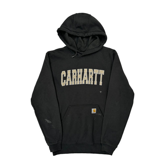 Carhartt Spellout Hoodie - Small Black Cotton