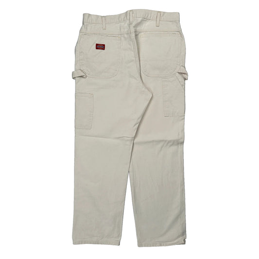 Vintage Dickies Carpenter Trousers - 32W 29L Cream Cotton