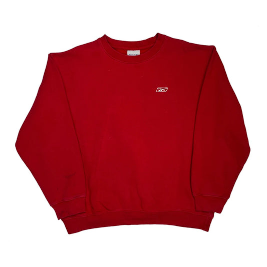 Reebok Sweatshirt - XL Red Cotton