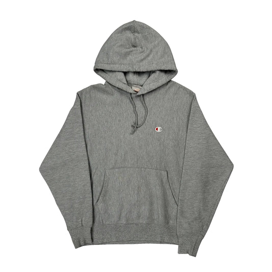 Reverse Weave Champion Hoodie - Medium Grey Cotton Blend