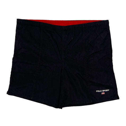 Vintage Polo Sport Shorts - Largew 5L Black Nylon