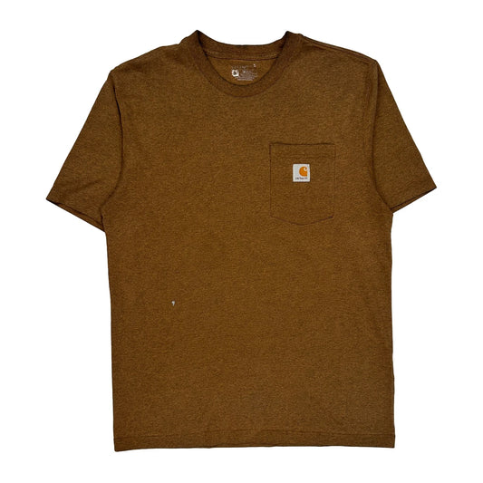 Carhartt T-Shirt - Large Brown Cotton