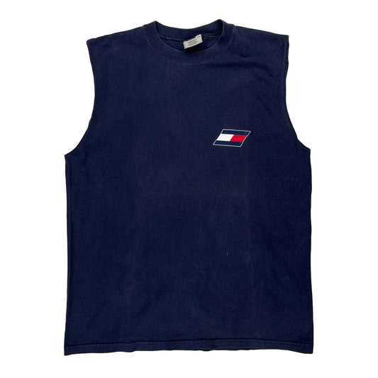 Tommy Hilfiger T-Shirt - Large Navy Cotton