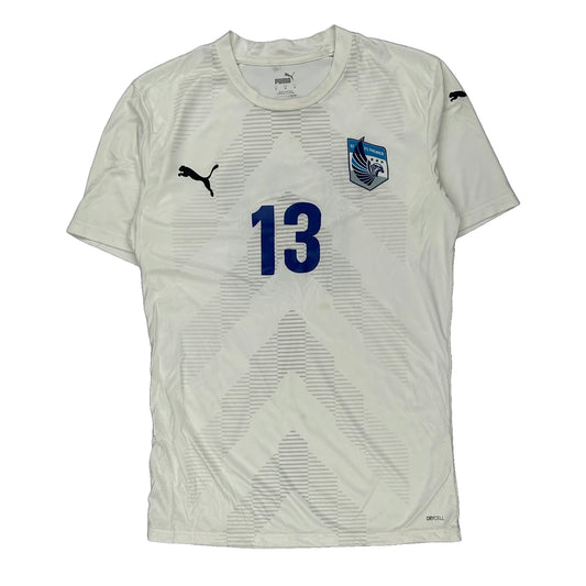 Number 13 Puma Football Shirt - Medium White Polyester