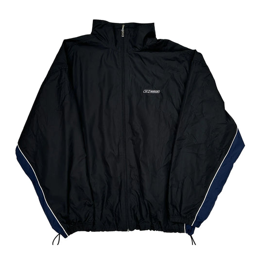 Reebok Windbreaker - Large Black Polyester