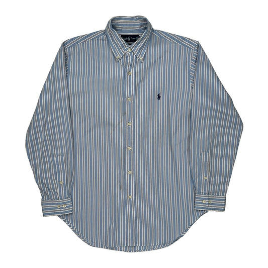 Ralph Lauren Striped Shirt - Medium Blue Cotton