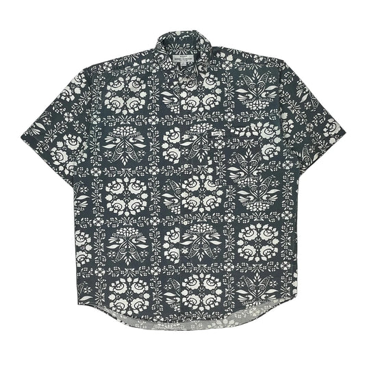 Guess Short Sleeve Shirt - Large Grey Cotton