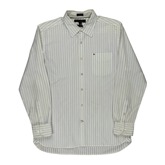 Tommy Hilfiger Striped Shirt - Large White Cotton