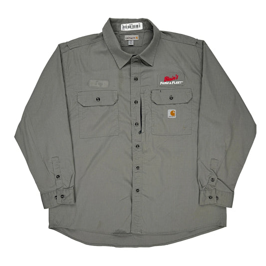 Blain'S Farm & Fleet Carhartt Shirt - 2XL Grey Cotton