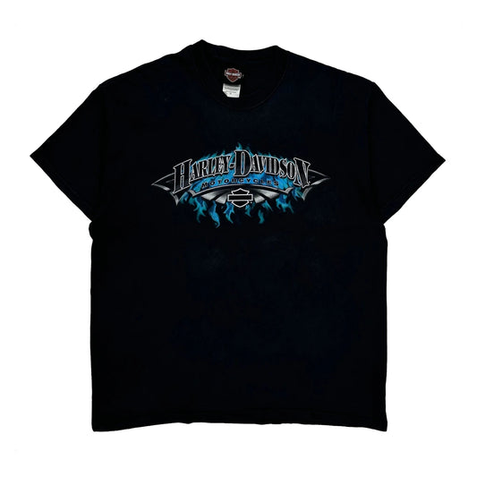 Vintage Cycle City Ltd Harley Davidson Graphic T-Shirt - XL Black Cotton