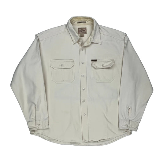 Expedition Chamois Woolrich Shirt - XL Cream Cotton