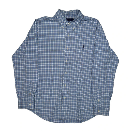 Ralph Lauren Checked Shirt - XL Blue Cotton