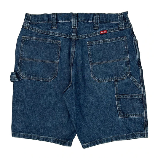 Wrangler Carpenter Shorts - 34W 10L Blue Cotton