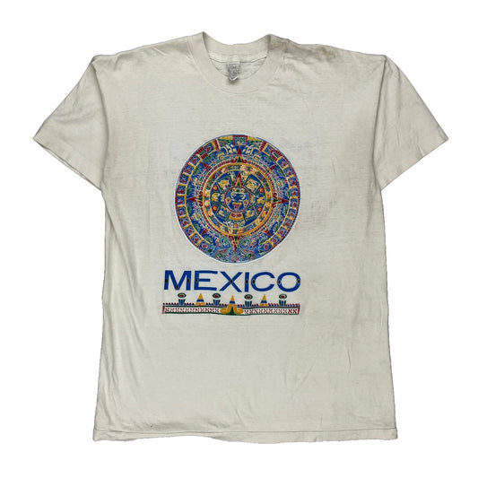 Mexico Fajer Graphic T-Shirt - XL White Cotton