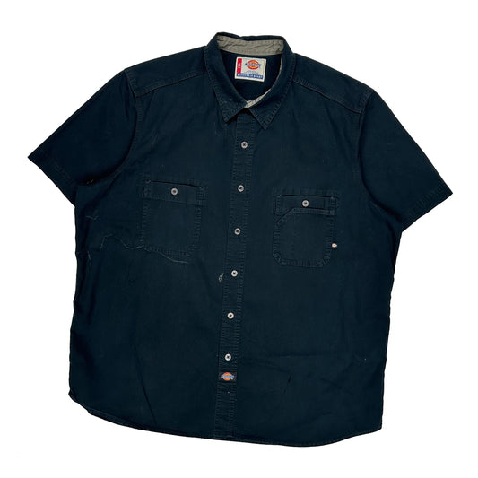 Dickies Short Sleeve Shirt - 2XL Black Cotton