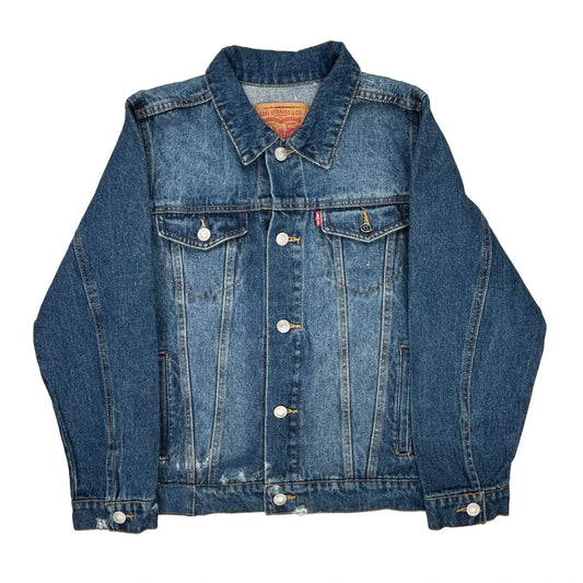 Age 10-12 Levis Denim Jacket - Medium Blue Cotton