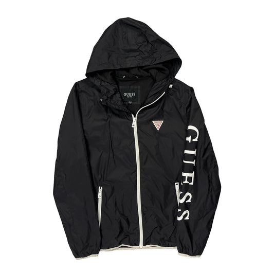 Vintage Guess Windbreaker - Small Black Polyester