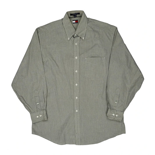 Tommy Hilfiger Checked Shirt - Medium Green Cotton