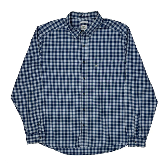 Lacoste Checked Shirt - 2XL Blue Cotton